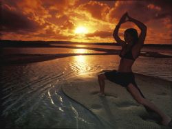 Yoga shot taken in Sodwana Bay South Africa with grad pin... by Fiona Ayerst 